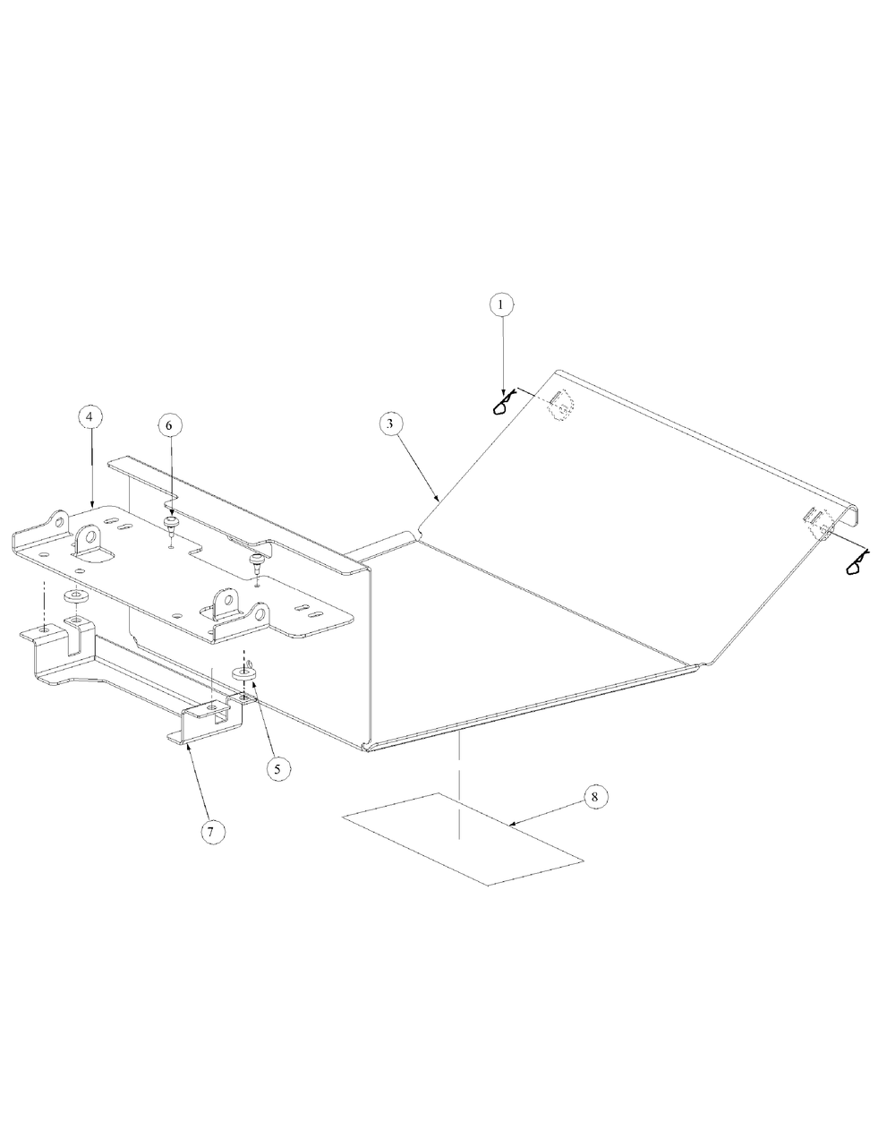 Floor Panel Assembly Diagram and Parts List for M54-KW 53AB5DBW150-23-HP Cub Cadet Lawn Tractor